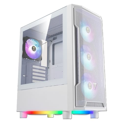 Boîtier PC ATX GAMDIAS avec 4 ventilateurs ARGB et verre trempé