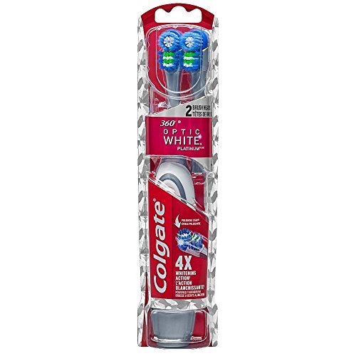 Colgate 360 Optic White Platinum Powered Toothbrush and Refill Head