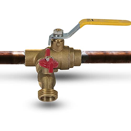 Image of Midline Valve Brass Extended Street Hose Bib Boiler Drain, 1 /2'' SWT /Press, (5 Pack)