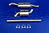  3 Zoll (76mm) Golf 3 III S-Rohr 76 mm Edelstahl Auspuffanlage Sportauspuff VR6 Turbo 16v G60 ohne Gutachten