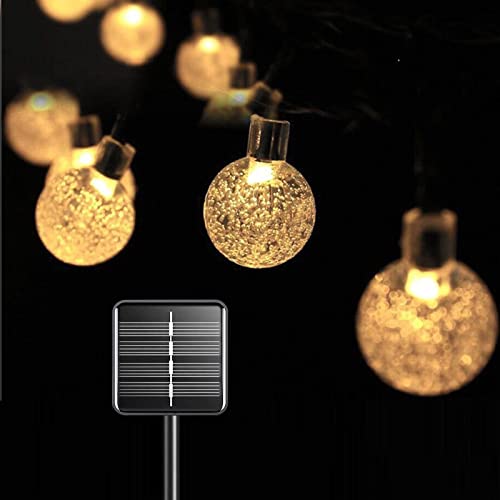 Luces solares de hadas al aire libre 30 LED, luz solar impermeable para patio con energía solar 8 modos, luces de cadena decoración al aire libre para jardín, balcón, terraza Cover