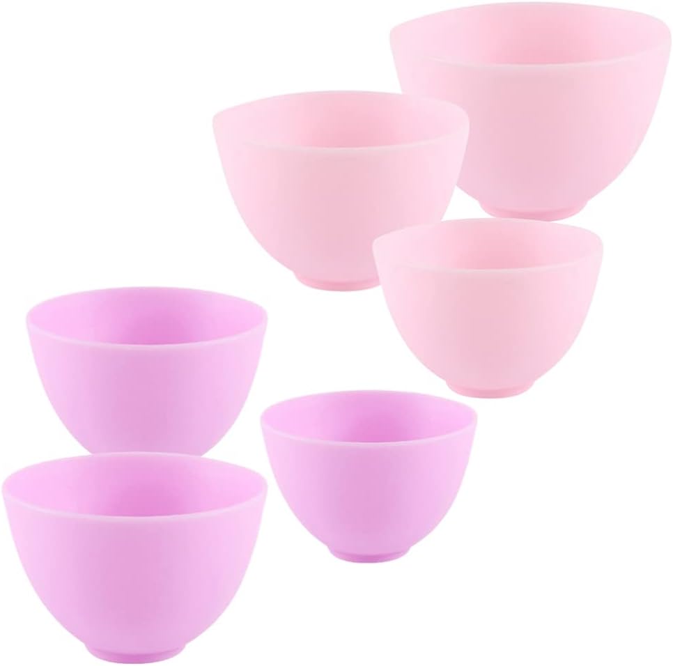 Cabilock Facial Kit 6PCS Silicone Face Mixing Bowl Facial Mud Bowl Cosmetic Mixing Bowl Hair Color Bowl Hair Coloring Dye Mixing Tint Bowls Condiment Bowls Face Mask Mixing Bowl Set : Beauty & Personal Care