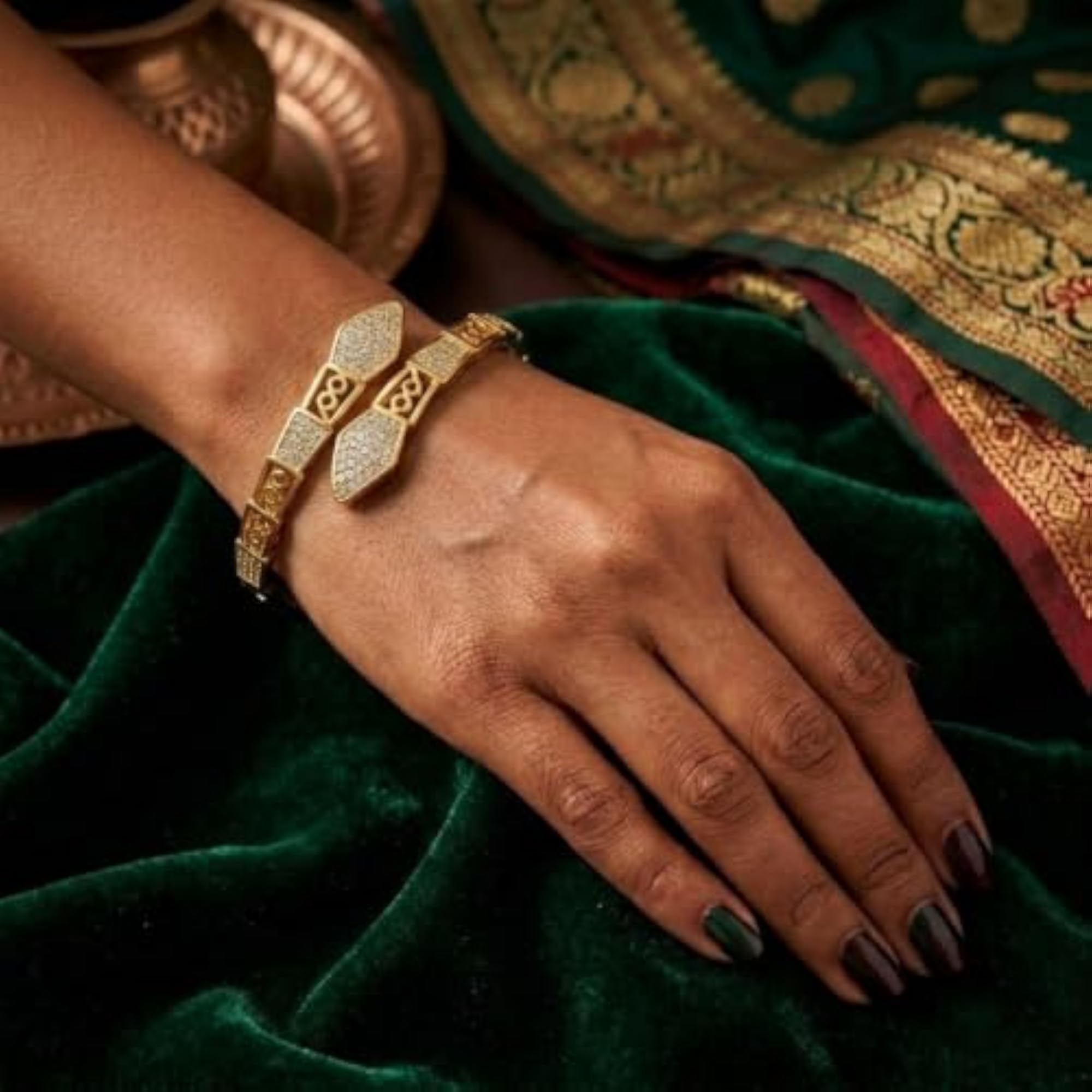 Women's Gold-Plated Stainless Steel Bracelet, Elegant Design