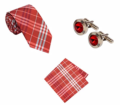 Image of TIE STUDIO Men's Necktie Pocket Square & Cufflinks