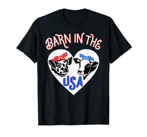American Proud Farm divertido regalo de granjero patriótico del 4 de julio Camiseta