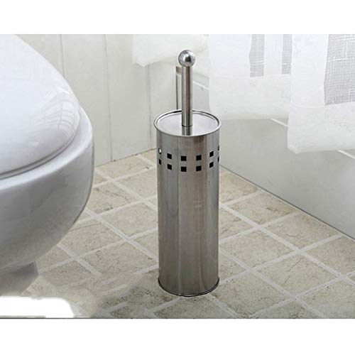 Stainless Steel Toilet Brush Holder, Brushed Nickel Freestanding Bathroom Rack, Modern Round Design, Toilet Cleaning Accessory for Home and Office - Image 4