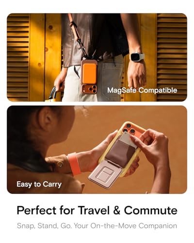 Image of MOFT Phone Tripod Wallet for iPhone, Mulit-Angles, Lightweight & Portable Phone Stand, MOVAS Vegan Leather Magnetic Wallet, Strong Magnets, NFC Card Holder,Travel Essential, Oz Green (with Card Slot)