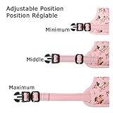 HEELE No-Pull Hundegeschirr, Brustgeschirr für Mittelgroße Hunde, Weich Atmungsaktiv Einstellbar Reflektierend Hundegeschirr Anti Zug mit Gepolstert Griff, Pink, S
