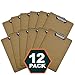 12 Letter Size Clipboard Low Profile Clip Hardboard (Pack of 12), Great for Office and Classroom Supplies
