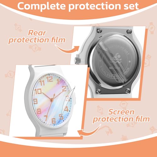 Edillas Kids Watch Analog for Girls Boys, 50M Waterproof Children Quartz SquareWristwatches for Kids, Students with Soft Silicone Strap, Easy to Read Learn time Presents3
