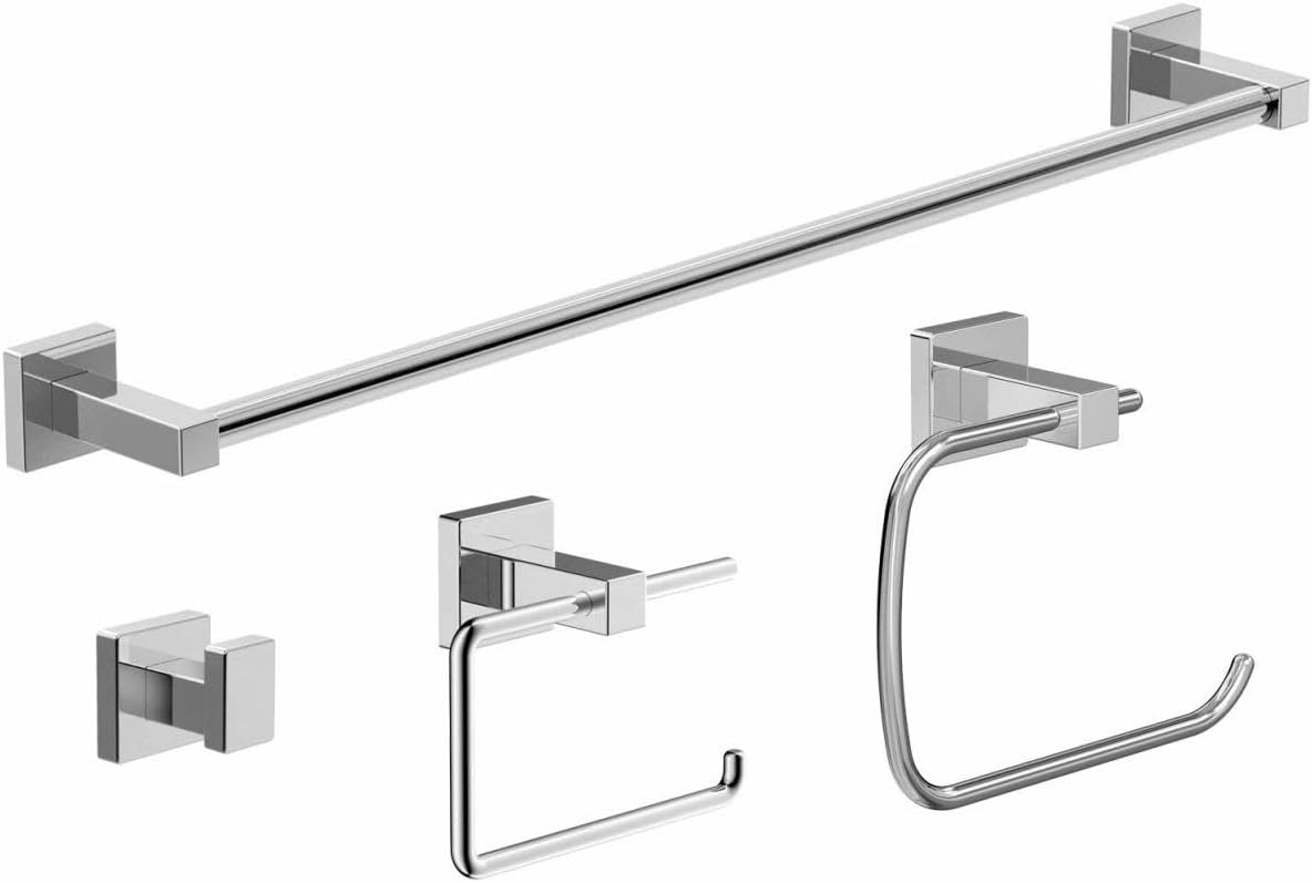 Symmons 36AC4BUNDLEMB Duro 4-Piece Wall-Mounted Bathroom Hardware Set in Matte Black