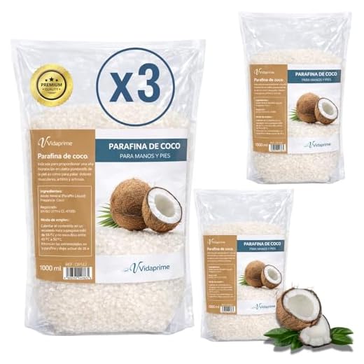 PARAFINA para Manos y Pies PACK 3 x 3000ml - Parafina Rehabilitación Esencia de Coco Antioxidante - Baño Parafina Líquida Hidratante PROFESIONAL - Parafina Manos y Pies Artritis Artrosis 3000ml