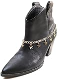 Star Tassels Boot Jewelry Bracelet 18K Gold Plated Cuban Chain Adjustable Size Double Clasp 16 Inch Gift Boxed