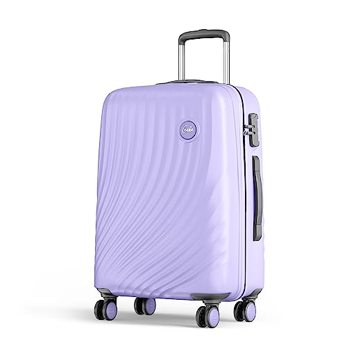 Genie Scarlett 67 cms Medium Check-in Polycarbonate Hardsided 8 Wheel 360 Degree Rotation Luggage/Suitcase/Trolley Bag (Lavender)