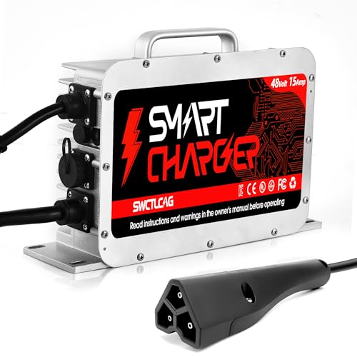 48V Golf Carts Battery Charger for 15 AMP EZGO RXV & TXT 3-pin Triangular Plug with 2008-Present EZGO RXV & 2014-Present TXT - Image 3