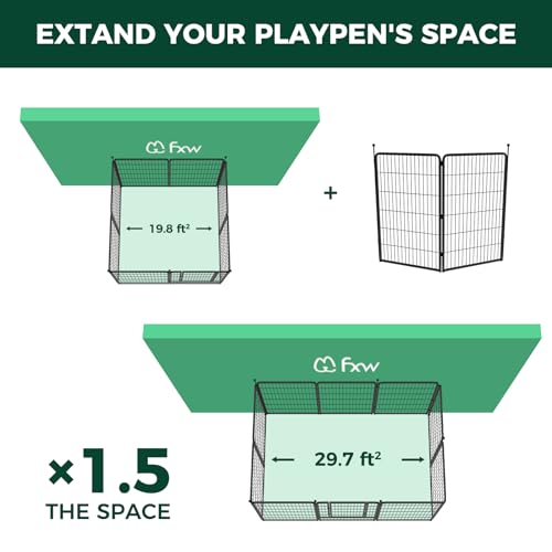 Image of FXW Instant Dog Playpen, RV Camping, Outdoor & Yard, 45 inch H, 2 Panels