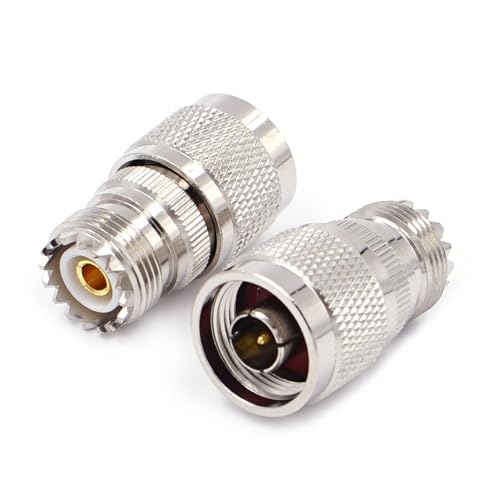 Adaptador coaxial RF tipo N macho a UHF SO239 hembra para conexiones de radio 5