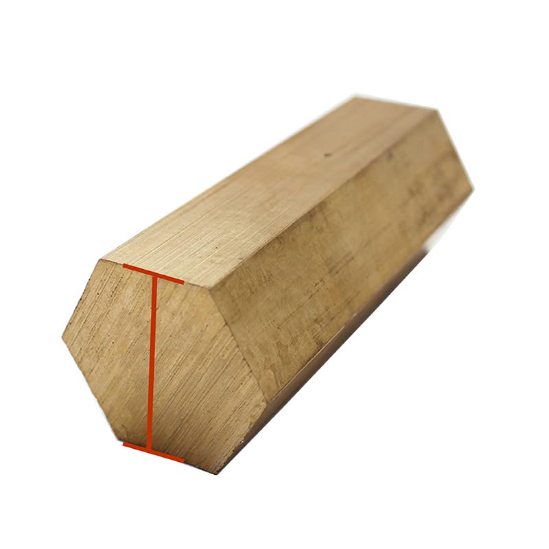 Barre hexagonale en laiton de 35mm et longueur 100mm pour usinage mécanique