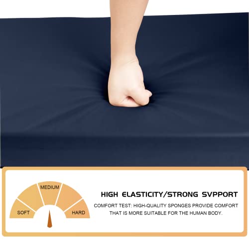 Rofiejox Bench Cushion 36 Inch,Non Slip Bench Cushion For Indoor/Outdoor Furniture,Window Seat Cushion For Bench With Ties,Long Bench Seat Cushion For Storage Blue #TOP1