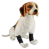 Fictory Kniebandage für Hunde, Hund Vorderbein Gelenkstütze, Hund Sprunggelenk Schutz Bandage, 1 Paar Hunde Vorderbeinstütze Knieschutz Haustier Verband für chirurgische Verletzungen(schwarz, M)
