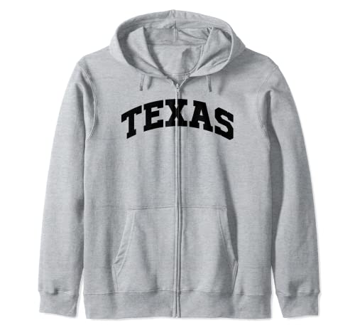 Texas, diseño deportivo de texto universitario Sudadera con Capucha