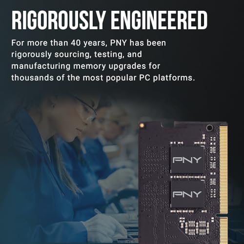Image of PNY Performance 16GB (2x8GB) DDR4 DRAM 3200MHz (PC4-25600) CL22 (Compatible with 2933MHz, 2666MHz, 2400MHz or 2133MHz) 1.2V Notebook /Laptop (SODIMM) Computer Memory Kit - MN16GK2D43200-TB