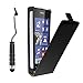 Produktbild ebestStar - kompatibel mit Nokia Lumia 520 Hülle PU Kunstleder Etui mit Klappe, Handyhülle Schutzhülle Case Cover + Mini Stift, Schwarz [Lumia 520: 119.9 x 64 x 9.9mm, 4.0'']
