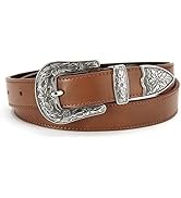 Western Belt for Women, 1.1" CR Cowboy Belt Leather Belts for Women, Country Belts for Women with...