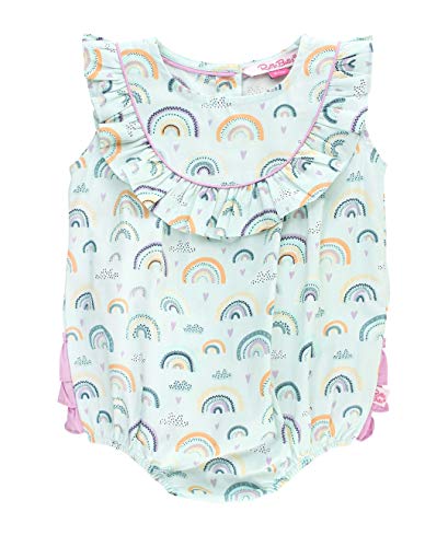 Image of Chasing Rainbows Ruffled Bubble Romper - 0-3m