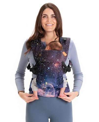 Image of Beco Gemini Baby Carrier from Newborn to Toddler - Certified Ergonomic Newborn Baby Carrier for Infants and Children of 7-35 lbs - M Shape, Adjustable Seat, 100% Cotton (Carina Nebula)
