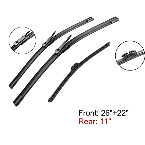 Balais d'essuie-glace Ford Explorer 2011-2017 à pression uniforme | Kit complet 26" + 22" + 11" - 7