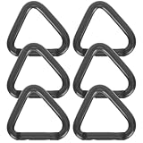 BIUDECO Mosquetones Triangulares de Aleación de Aluminio Negros, Juego de 6 Piezas, Hebillas de Escalada Ligeras y Resistentes para Senderismo, Camping y Accesorios al Aire Libre