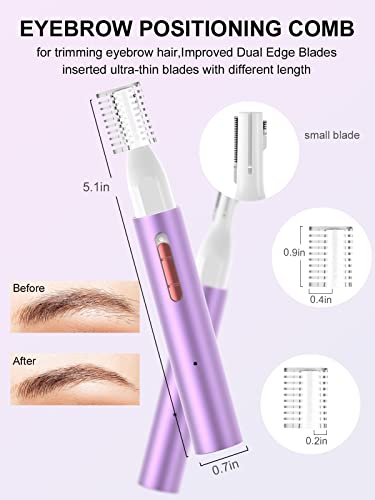 Nose Hair Trimmer For Women, Rechargeable 2 In 1 Ear And Nose Hair Trimmer For Women, 2023 Professional Painless Eyebrow & Facial Hair Trimmer With Powerful Motor And Dual-Edge Blades Easy Cleansing #TOP3