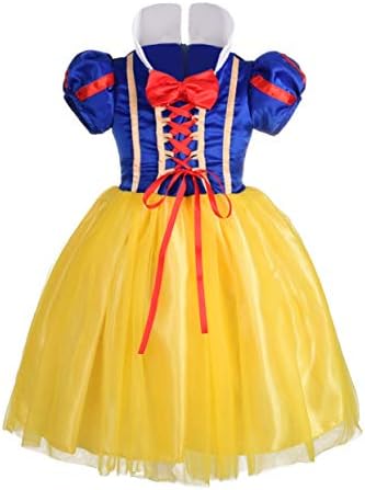 Dressy Daisy Toddler Little Girls' Princess Costume Fancy Dresses Up Halloween Party With Red Ribbon Size 5