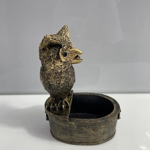 Funny Metal Resin Water Fountains,Fountain Yard Decor,Crow Owl Fish Woodpecker Toucans Water Fountains,Animal Statue Fountain For Garden Patio Porch Art Decorations (Owl) #TOP16