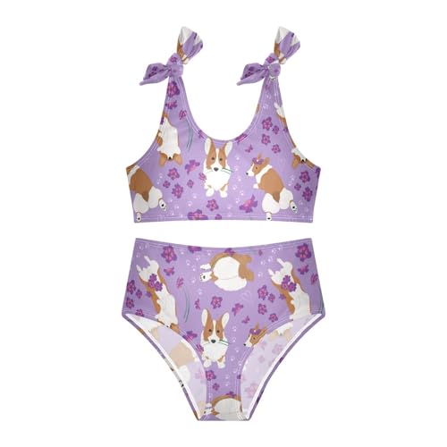 Image of CaTaKu Girls Two Piece Swimsuits Toddler Bathing Suits Bikini Set Summer Beach Swimwear for Girls Size 3-12T
