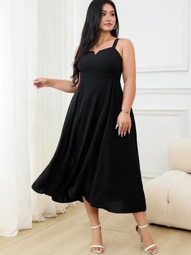 RWJ Women's Plus Size Dresses with Pockets V-Neck Sleeveless Maxi Dress for Wedding Guest Dress Formal Cocktail4