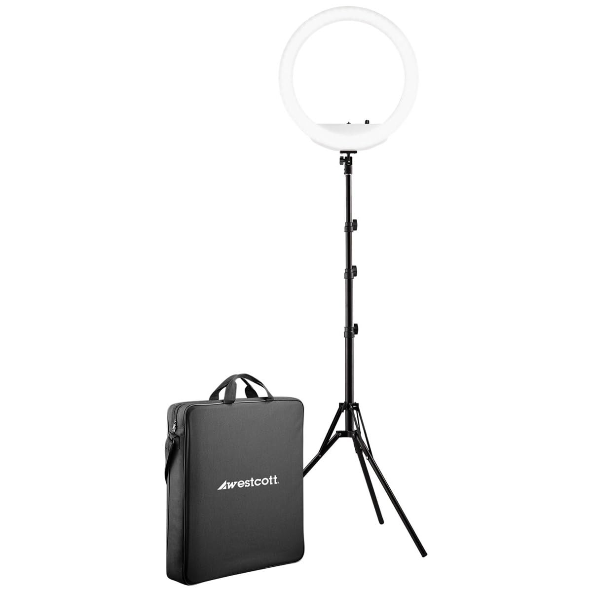 Westcott 18" Bi-Color LED Ring Light Kit with Batteries & Stand - With Extra Light Stand