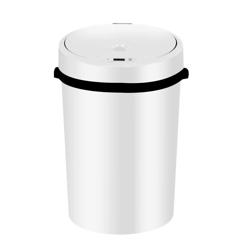 16L Automatic Intelligent Sensor Smart Trash Can Intelligent Waste Bin Sensor Dustbin Plastic Household Dry and Wet Trash Bin(C)