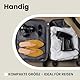 ZEEGMA Handig Steamer Dampfglätter, Dampfbügeleisen Dampfer für Kleidung, Sicherheit für alle Stoffe, Starker Dampf, Spezialbürstenaufsatz für dickere Stoffe, 1600 W