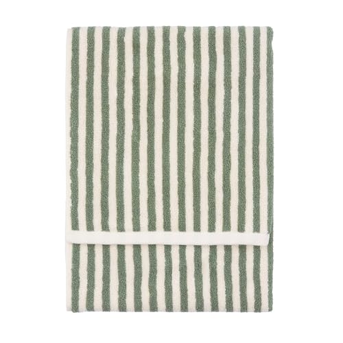 Image of Yard Hebden Hand Towel – Ultra Soft 100% Cotton Terry Striped Luxury Bathroom Towel (Forest – 50x100cm)