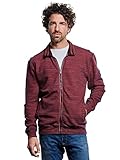engbers fleecejacke  engbers Herren Sweatjacke Ottomanstruktur, 32472, Rot in Größe XL