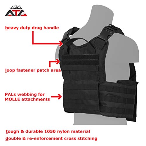 Atg Duty Vest 11"X13" Fully Adjustable Law Enforcement (Black) #TOP5