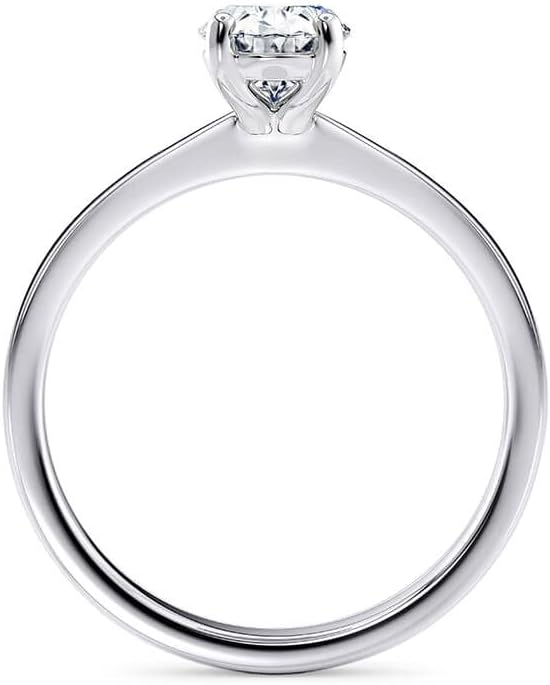 Engagement Ring 1.0/2.0/3.0 CT Solitaire Moissanite Oval Engagement Rings for Women 18K Gold Plate Silver White Gold Rose Gold Yellow Gold Free Engraving