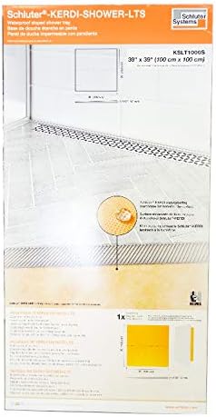 Schluter Kerdi 39-Inch x 39-Inch Off-Center Linear Drain Shower Tray