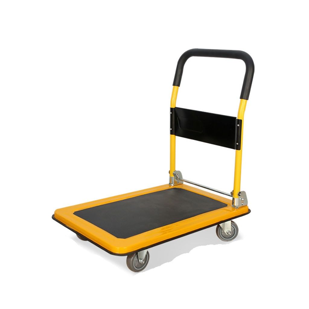 Wagenwagen Ganzstahl-Halterungsdesign Palettenwagen-Lastenwagen Leise zusammenklappbarer Heimwagen Werkzeug Handzug-Pritschenwagen Outdoor-Trolley (A)