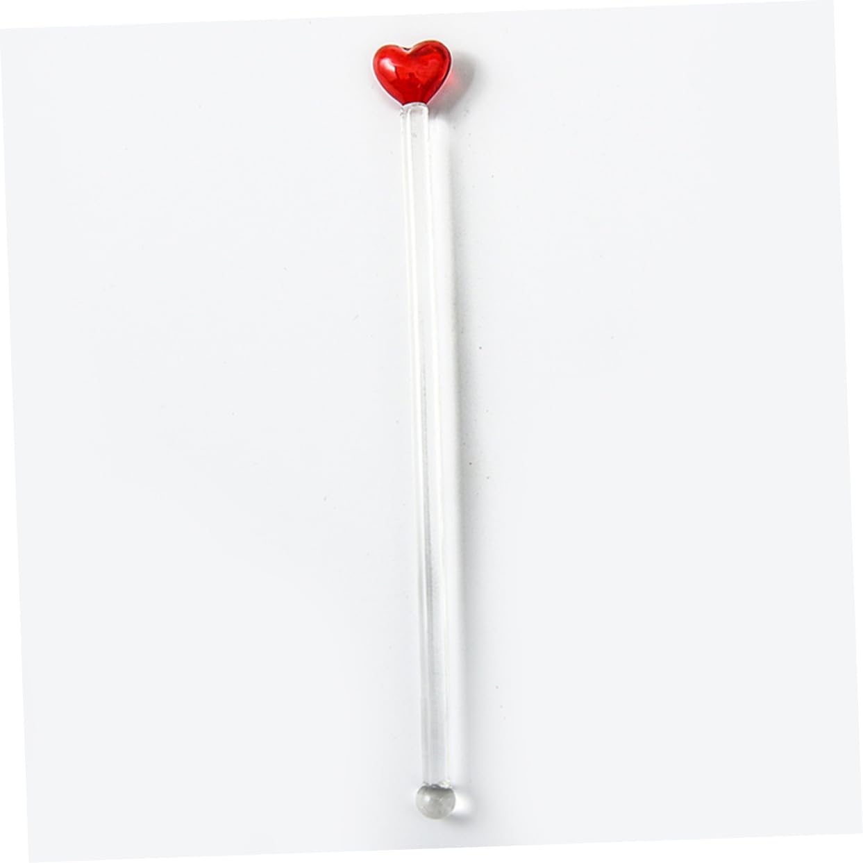 4pcs Reusable Glass Stirrers Heart Shape for Cocktails Bar Cart Accessories Drink Mixers
