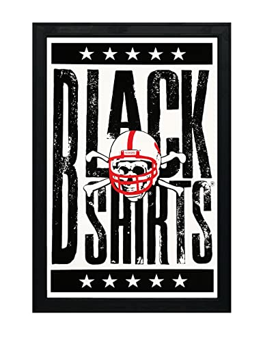 Nebraska Cornhuskers Gift - Blackshirts Letterpess Poster - Officially Licensed Art Print - 13x19" - Husker Gift (Add Black Framed)