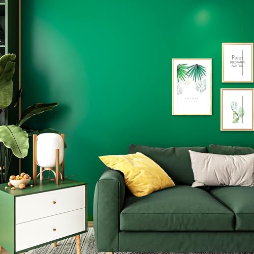 Image of HOME13 Self Adhesive Wallpaper Dark Green Matte Removable and Decorative Vinyl Wallpaper for Kitchen Countertop Cabinets Table 2 Ft x 20 Ft with 2pcs