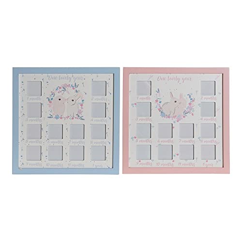 Marco De Fotos Dkd Home Decor One Lovely Year Múltiple Madera Mdf (2 Pcs) (32 X 1.5 X 32 Cm)